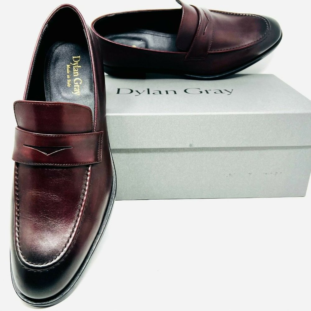 Bloomingdale's Exclusive Dylan Gray Sz 11.5M Tomba Penny Loafers Men's Shoes